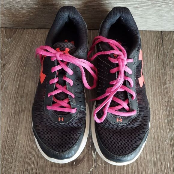 Under Armour Shoes Youth 4 Micro G Speed Swift Pink Black Mesh - Picture 3 of 11